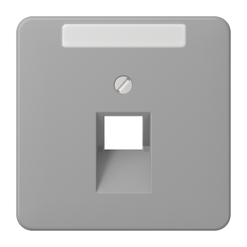 JUNG CD 500/CD plus Серая Накладка 1-ой наклонной ТЛФ/комп розетки с полем для надписи