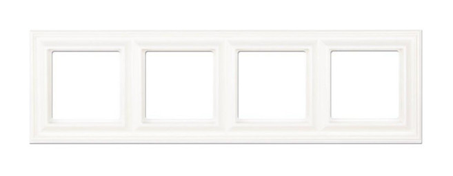 Рамка 4 поста, серия Eco Profi Deco, цвет белый