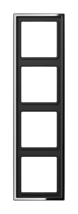 Рамка 4 поста JUNG LS METAL, хром