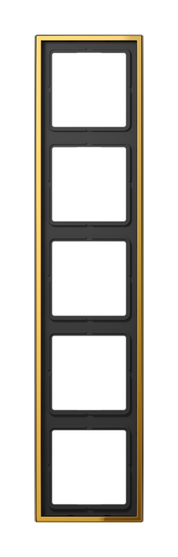 Рамка 5 постов JUNG LS METAL, золотой