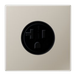 Розетка JUNG LS 990, скрытый монтаж, с заземлением, нержавеющая сталь