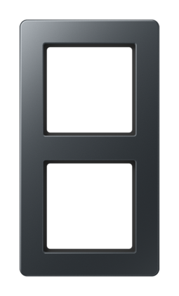 Рамка 2 поста JUNG AFLOW, антрацит матовый