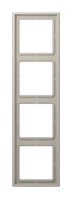 Рамка 4 поста JUNG LS METAL, благородная сталь