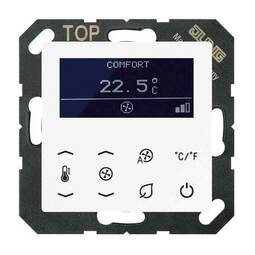 Терморегулятор Jung А-СЕРИЯ, с дисплеем, электронный, белый, TRDA523048WW